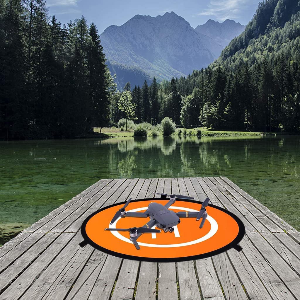PATPAT Drone Landing Pad, 55cm/22inch Universal Waterproof Portable Foldable Landing Pads with 3 Ground Nail for RC Drones Helicopter, PVB Drones, DJI Mavic Pro Phantom 2/3/4 Pro, Antel Robotic PATPAT Drone Landing Pad, 55cm/22inch Universal Waterproof Portable Foldable Landing Pads with 3 Ground Nail for RC Drones Helicopter, PVB Drones, DJI Mavic Pro Phantom 2/3/4 Pro, Antel Robotic